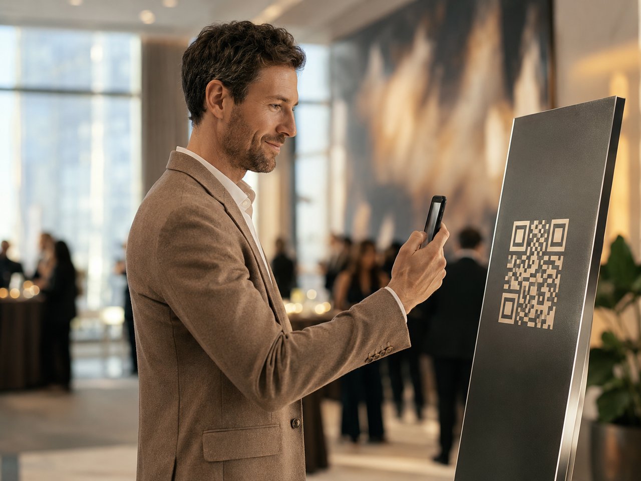 QR-Code scannen am Display