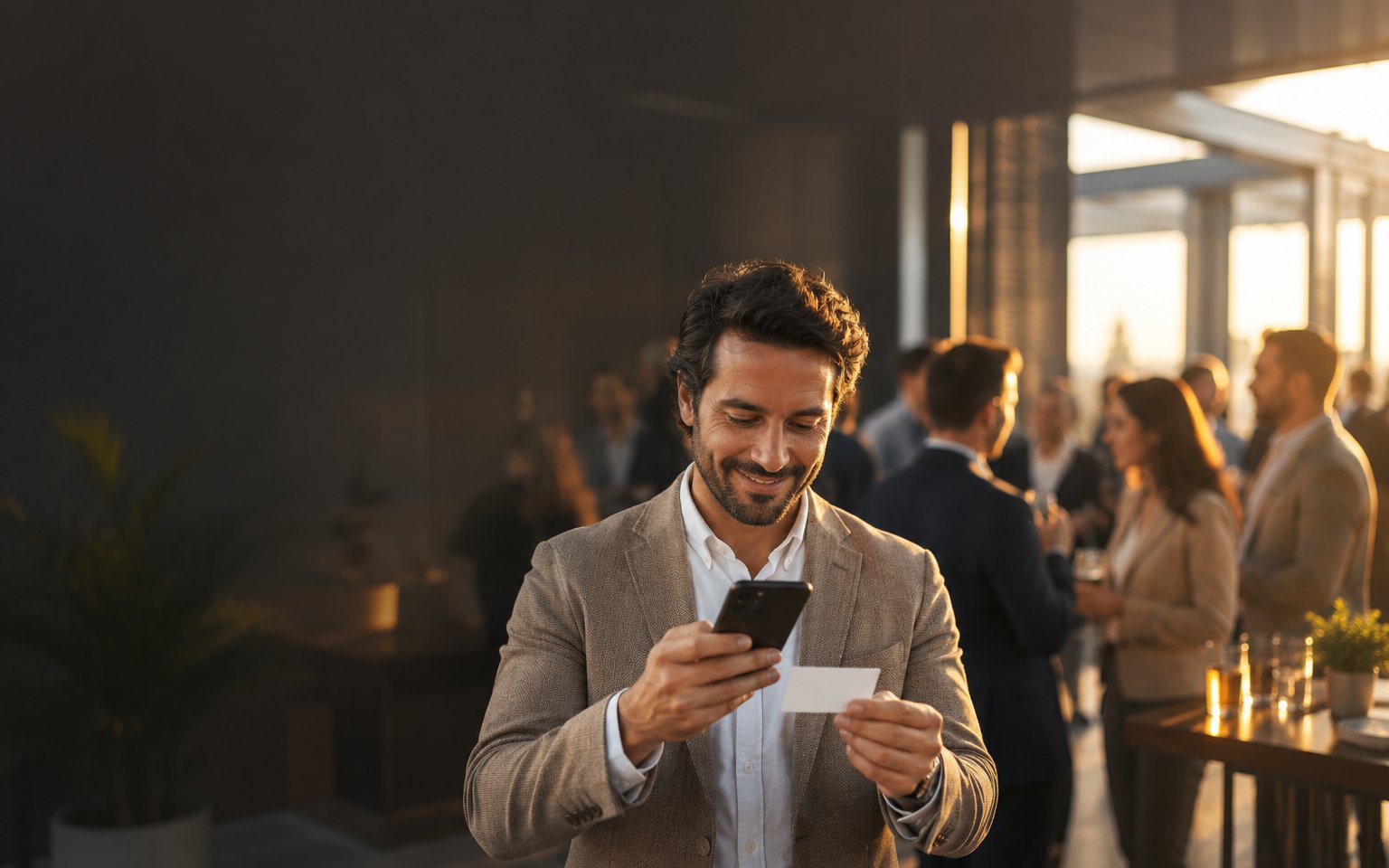 Visitenkarte wird gescannt — i2U Card